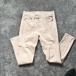 American Eagle Outfitters Women's Light Beige Skinny Jeans